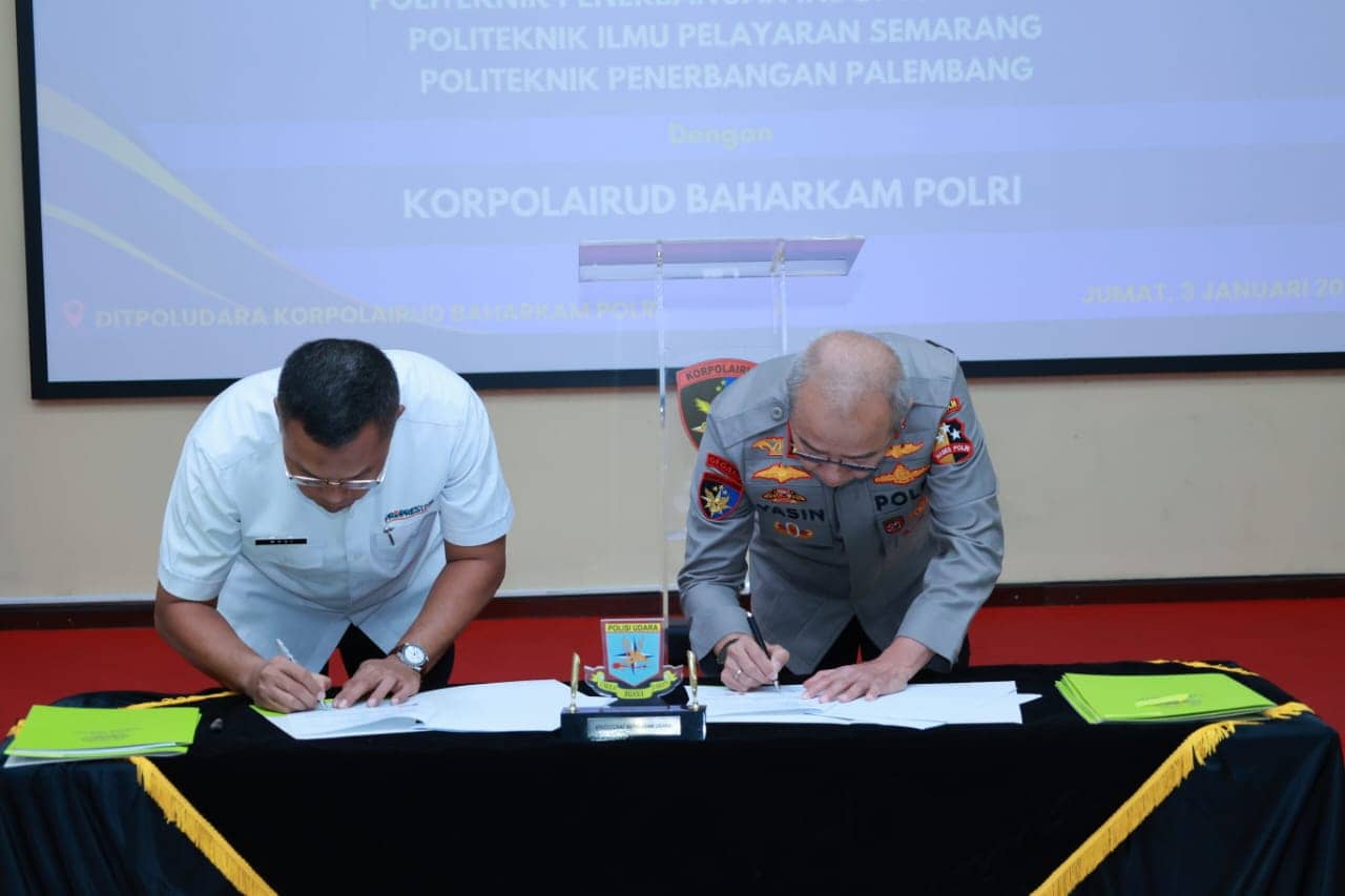 Korpolairud Teken MoU Kolaborasi dengan Akademi Penerbangan dan Pelayaran untuk Tingkatkan Kompetensi Personel