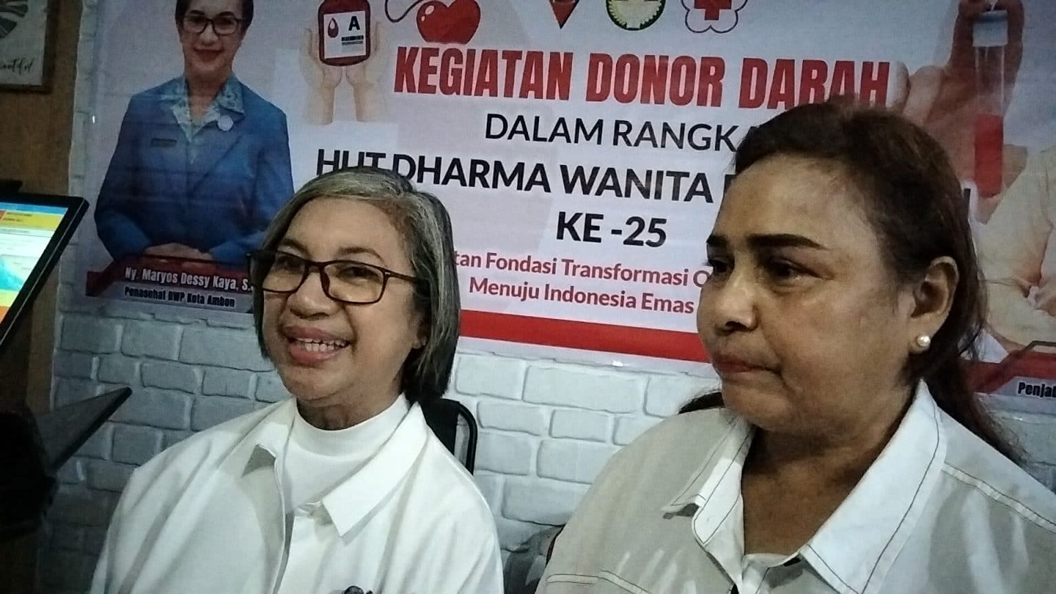 Peringati HUT DWP ke-25, Dharma Wanita Persatuan Kota Ambon Gelar Donor Darah