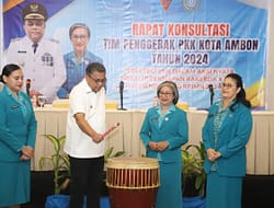Evaluasi Kinerja, TP- PKK Kota Ambon Laksanakan Rakon
