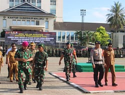 JELANG KUNKER WAPRES RI, KAPOLDA PIMPIN APEL GELAR PASUKAN