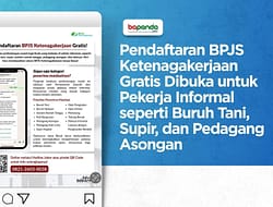 Pemprov Jabar Buka Pendaftaran BPJS Ketenagakerjaan Gratis untuk Pekerja Informal, Ini Link nya