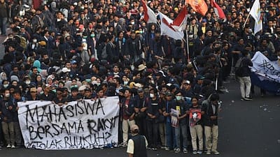 Ilustrasi aksi mahasiswa - Foto: tirto.id andrey gromico